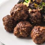 meatballs and broccoli