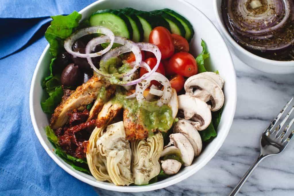 Salad with chicken