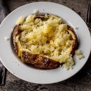 bowl of instant pot baked potatoes