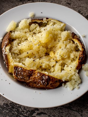 bowl of instant pot baked potatoes