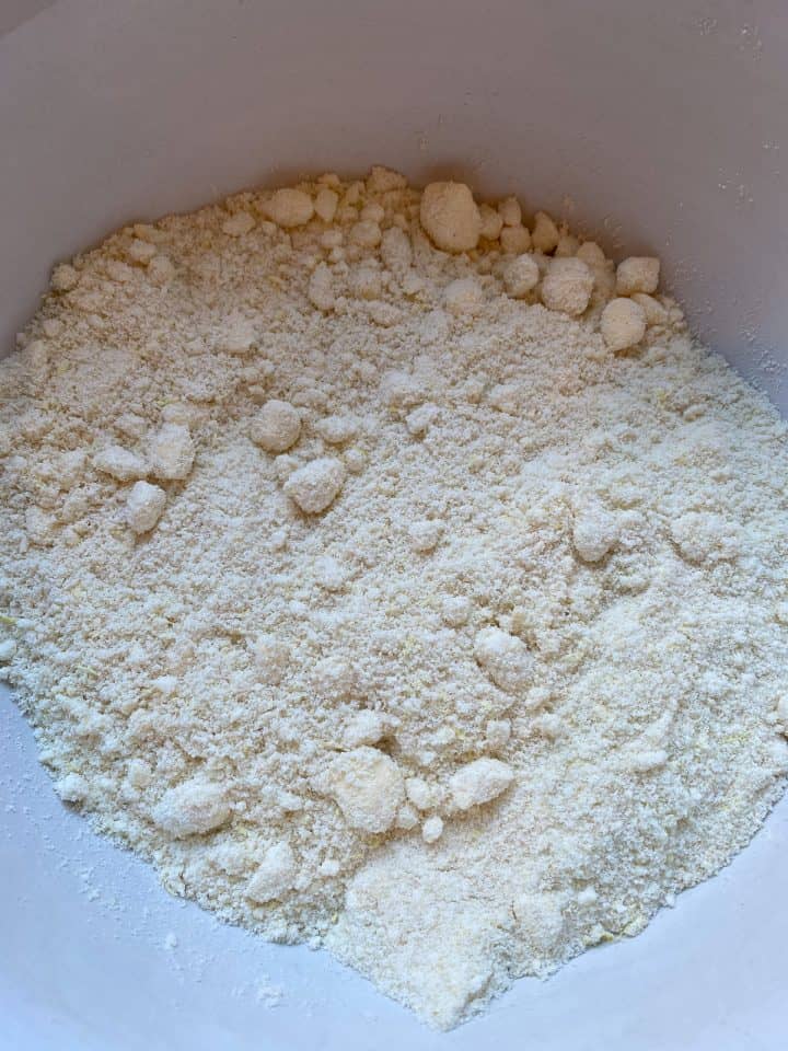 butter cut into dry ingredients